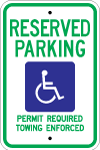 Arkansas, AK Standard Handicapped Sign r7-8