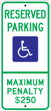 North Carolina, NC Standard Handicapped Sign r7-8