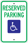 North Dakota, ND Standard Handicapped Sign r7-8