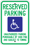Tennessee, TN Standard Handicapped Sign r7-8