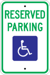 Wyoming, WY Standard Handicapped Sign r7-8