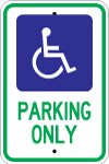 Ohio, OH Standard Handicapped Sign r7-8