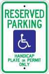 Arozona, AZ Standard Handicapped Sign r7-8