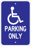 California, CA Standard Handicapped Sign r7-8