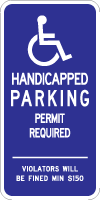 Connecticut, CT Standard Handicapped Sign r7-8