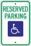 Delaware, DE Standard Handicapped Sign r7-8