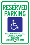 Hawaii, HI Standard Handicapped Sign r7-8
