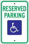 Indiana, IN Standard Handicapped Sign r7-8