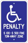 Virginia, VA Standard Handicapped Sign r7-8