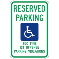 Alabama Handicapped Parking Signs R7-8 al
