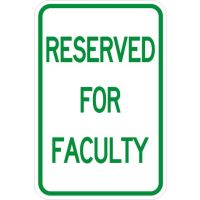 Reserved for Faculty Signs AR-109