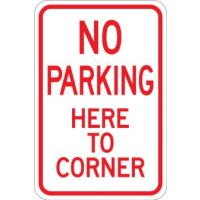 AR-206 No Parking Here To Corner Sign