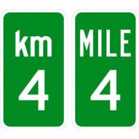 Milepost Sign 1 Digit