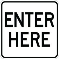 AR-726 Enter Here Sign