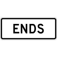 Bike Lane Ends (plaque) R3-17b