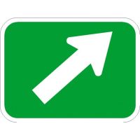 Diagonal Auxiliary Bike Sign M7-4