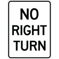 No Right Turn Sign