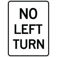 No Left Turn Sign