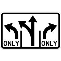 Intersection Lane Control Sign R3-30AELA