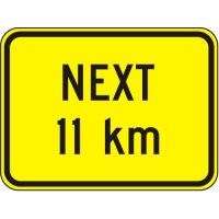 Next Distance KM Sign W7-3KM