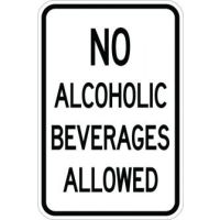 No Alcoholic Beverages Allowed Sign AR-116
