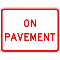 On Pavement Sign R8-3c