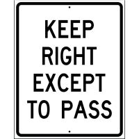 Keep Right Except to Pass R4-16
