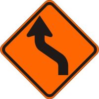Reverse Curve Left Sign W1-4L-O