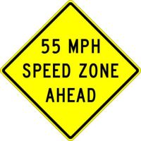 Speed Zone Ahead W3-5A