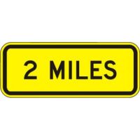 W16-3a Distance Miles Signs