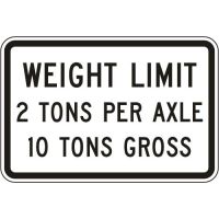 Weight Limit Signs R12-4