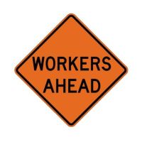 Workers Ahead Roll-Up Construction Signs W21-1-RU