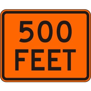 Distance Warning Sign - W16-2-O