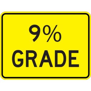 % Grade Sign - W7-3