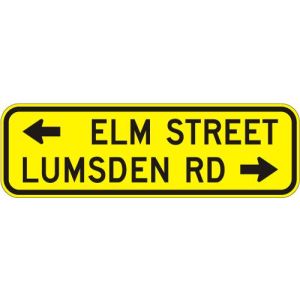 Advance St Name (2 streets) - W16-8A