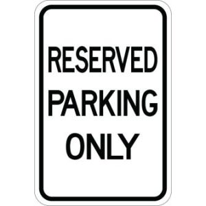 Reserved Parking Only - AR-143