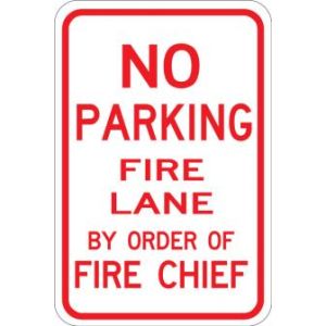 No Parking Fire Lane (Fire Chief) - AR-202