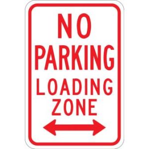 No Parking Loading Zone (arrow) - AR-205