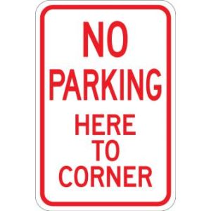 No Parking Here To Corner - AR-206