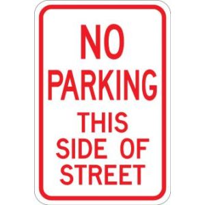 No Parking This Side Of Street - AR-211