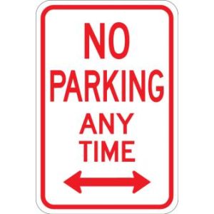 No Parking Any Time (Arrows) - AR-220