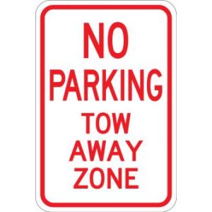 No Parking Tow Away Zone - AR-221