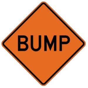 Bump Roll-Up Construction Signs - W8-1-RU