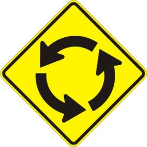 Circular Intersection Sign - W2-6