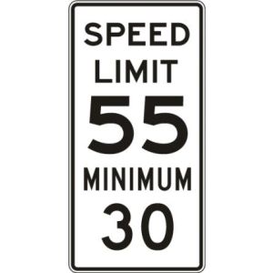 Combined Speed Limit Sign - R2-4a