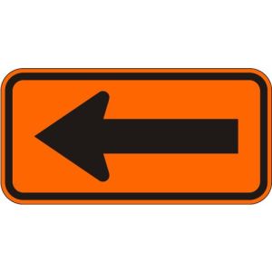 Construction Arrow Sign - W1-6L-O