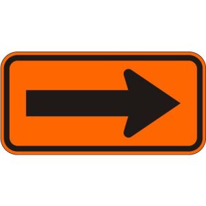 Construction Arrow Sign - W1-6R-O