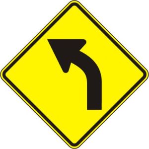Curve Left Warning Sign  - W1-2L