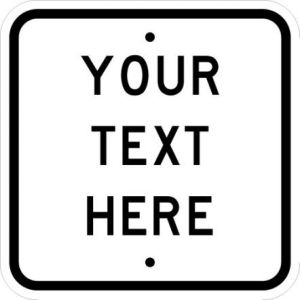 Custom Reflective Aluminum Square Signs - CS-S