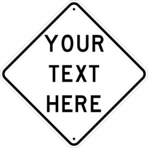 Custom Reflective Aluminum Diamond Signs - CS-D